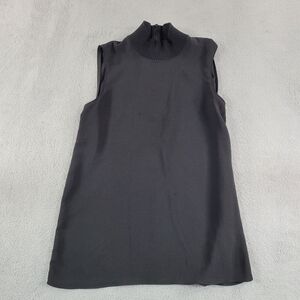 Belle Vever Sleeveless Black Mock Neck Top